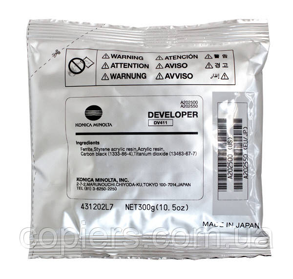 Девелопер DV411, bizhub 223/283/36/363/42/423, 121t., оригінал develop, dv-411, фото 1