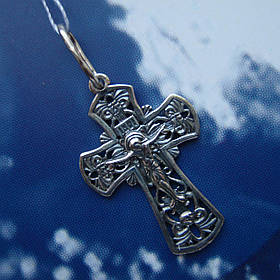 Срібний хрестик з розп'яттям