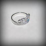 1057 Серебряное кольцо Корона 925 пробы с камнями, фото 3