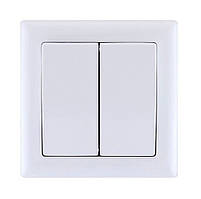 ВК02-00-0-ББ Вимикач 2кл серія BOLERO (білий) IEK