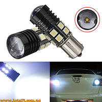 Автолампи P21W 1 CREE + 12 SMD LED BA15S 1156 світлодіодні лампи заднього ходу габарити стопи