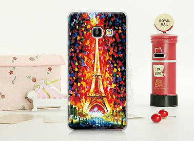 Чохол бампер силіконовий для Samsung Galaxy A3 2017 A320 з малюнком Ейфелева вежа картина