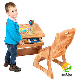 Листований зростаючий стіл Mobler з ящиком, 60 см