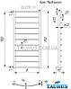 Висока Нержавіюча сушарка для рушників Elite 11/1150х450 мм із прямокутними вигнутими перемичками 20х10. ТАУРУС, фото 3