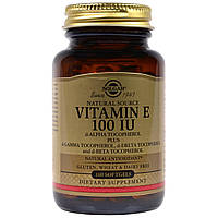 Solgar Natural Vitamin E 100 IU 100 Softgels