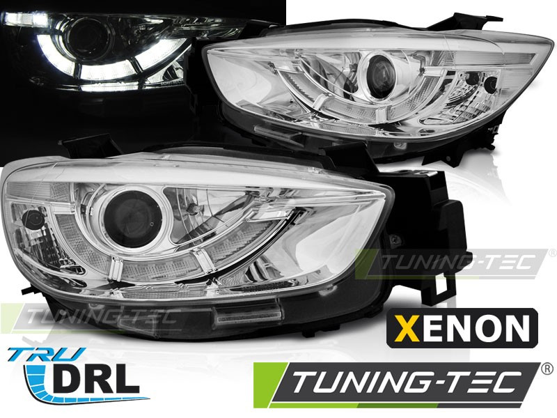 Передні фари тюнінг оптика Mazda CX5 хром (ксенон), фото 1