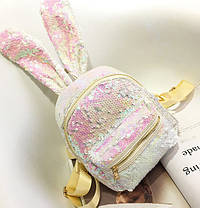 Міський рюкзак із вушками та паєтками Хамелеон, фото 4