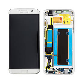 Дисплей з сенсором Samsung G925 Galaxy S6 Edge Білий/White, GH97-17162B