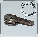 Бігунок взуттєвий Баришневка спіраль No5 (Т6) коричневого кольору, фото 4