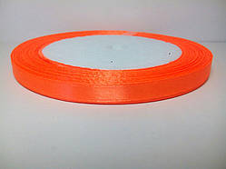 Стрічка атласна для декору та рукоділля помаранчева 0,5 см