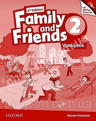 Рабочая тетрадь с онлайн практикой по английскому языку Family and Friends 2 второе издание