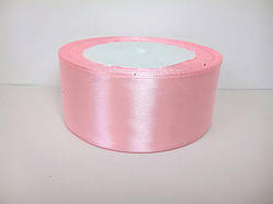 Стрічка атласна для декору та рукоділля пудра 4 см