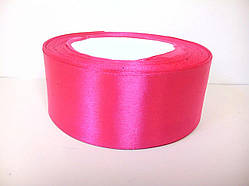 Стрічка атласна для декору та рукоділля рожева 4 см