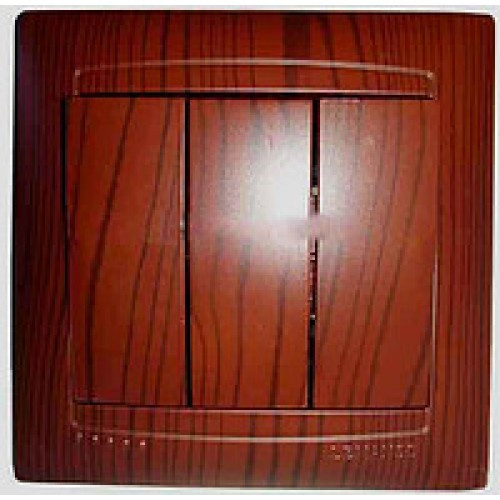 Вимикач потрійної Сакури вишня LMR1508, фото 1