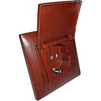 Розетка одинарна із заземленням і кришкою Сакура вишня LMR1527