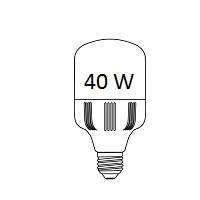 Промислові світлодіодні LED (ЛІД) лампи Е40 потужністю 40 Вт