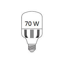 Промислові світлодіодні LED (ЛІД) лампи Е40 потужністю 70 Вт