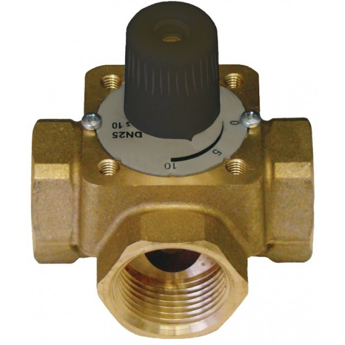 HERZ 2" DN50 Триходовий змішувальний кран з ручкою (Kvs40 М3/Год), фото 1