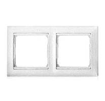 РГ02-00-0-ББ горизонтальна Рамка 2 поста серія BOLERO (білий) IEK