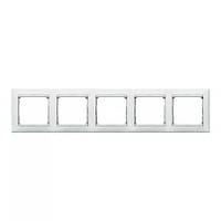 РГ05-00-0-ББ горизонтальна Рамка 5 постів серія BOLERO (білий) IEK