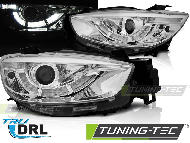 Передні фари тюнінг оптика Mazda CX5 хром