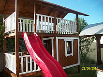 Детский домик с горкой 2