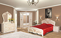 Спальня в классическом стиле Кармен новая 4Д Svit mebliv, цвет пино беж
