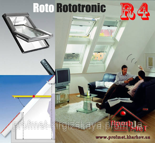 Мансардні вікна ROTO Designo R4 RotoTronic