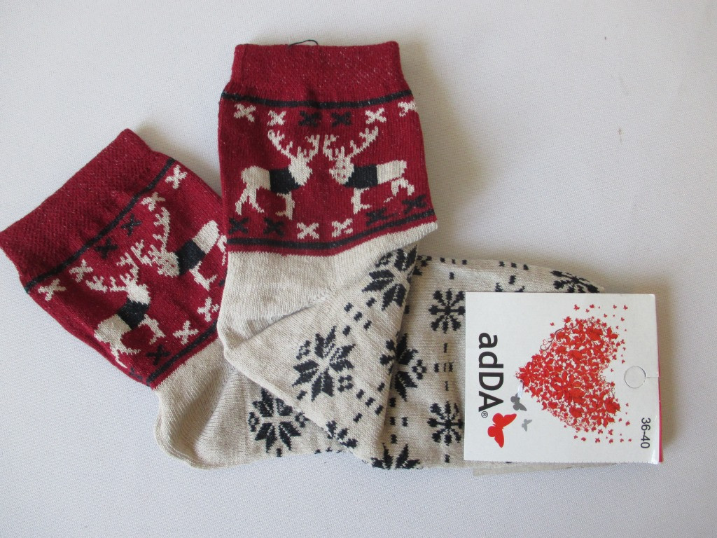Женские носки с зимним рисунком. - фото 4 - id-p570639670