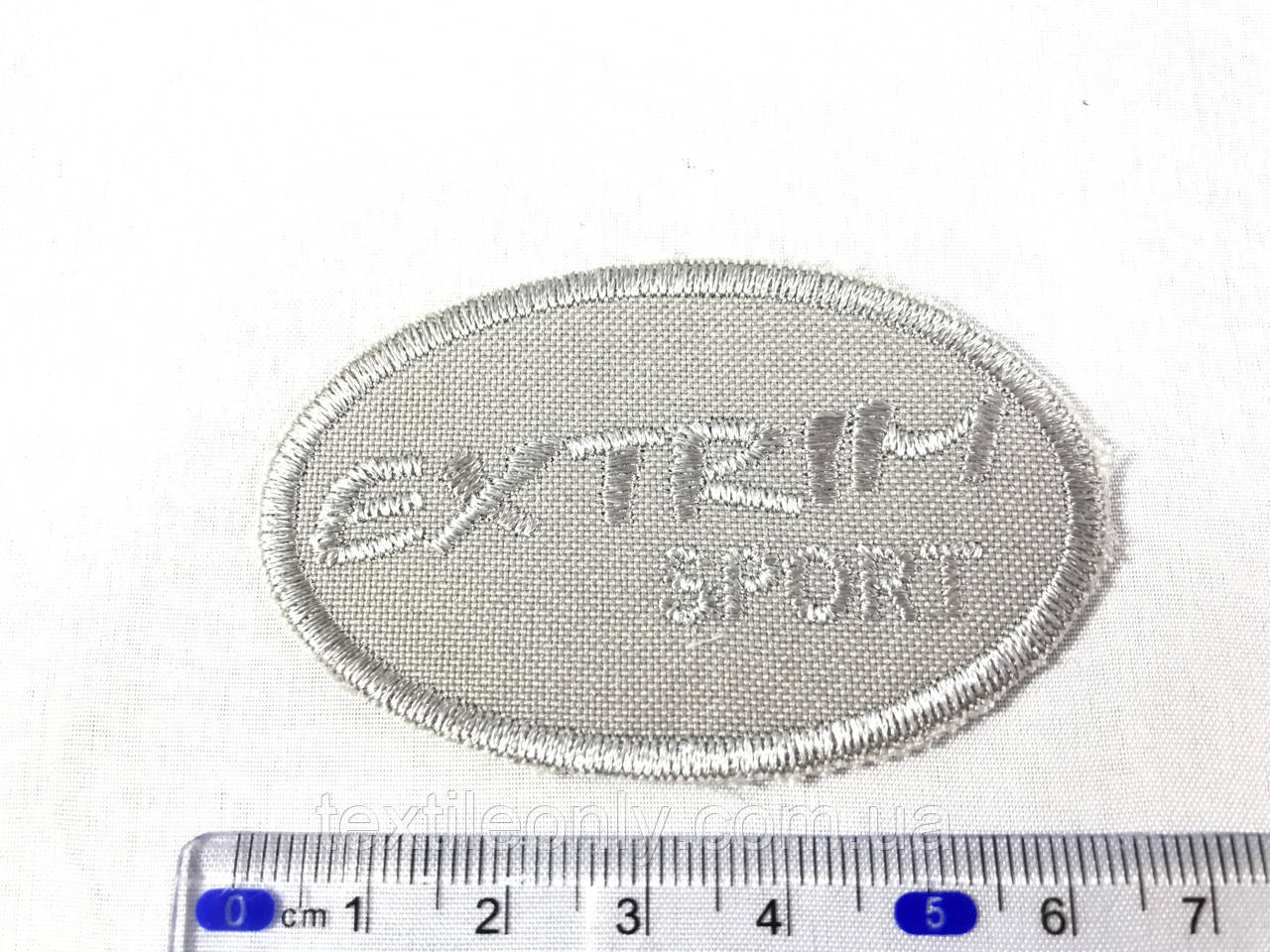 Нашивка Extrim sport колір світло сірий 66x40 мм