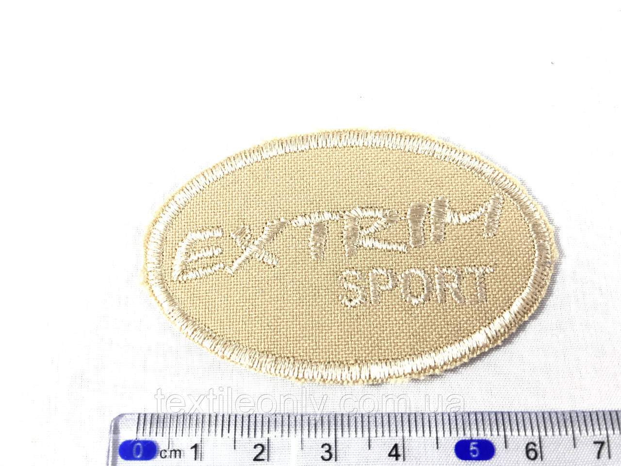 Нашивка Extrim sport колір бежевий 66x40 мм