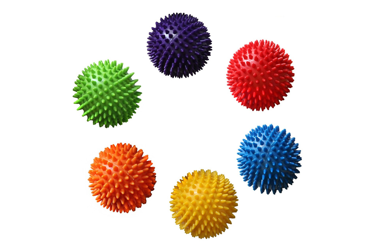 Мяч массажный с пупырышками 4520: 6 цветов, размер 23,5см - фото 1 - id-p570708109