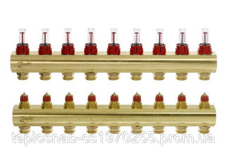 Розподільний колектор Danfoss FHF-9F з витратами 088U0529, фото 2