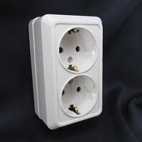 РОЗЕТКА 2-Я С/З НАРУЖНА "АВАТИР"