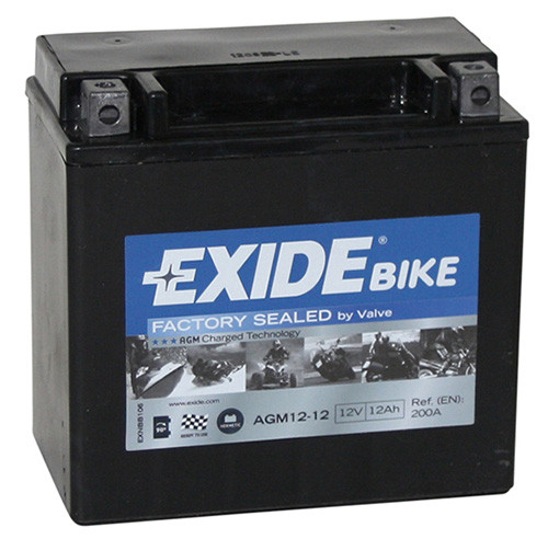 Аккумулятор залитый и заряженный AGM 12Ah 200A EXIDE AGM12-12 - фото 1 - id-p570771416