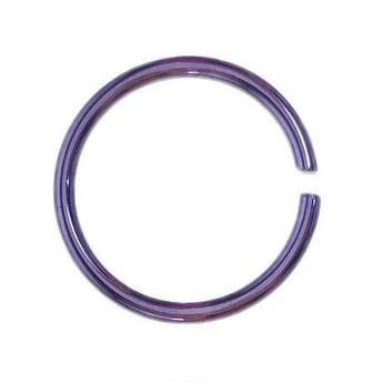 Сережки для пірсингу носа металеве кільце фіолетова 9 мм