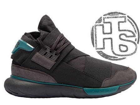 Чоловічі кросівки Adidas Y-3 Qasa High Black/Teal BB4735, фото 1