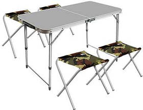 Набір туристичний АА5 (стіл 1000х500х445(610)мм + 4 складані стільці)