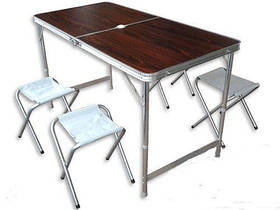 Стіл + 4 стільці комплект для кемпінгу туризму сад стіл туристичний