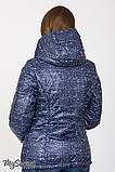 Демісезонна куртка для вагітних Floyd OW-37.012 меланжевий принт + аквамарин, фото 6