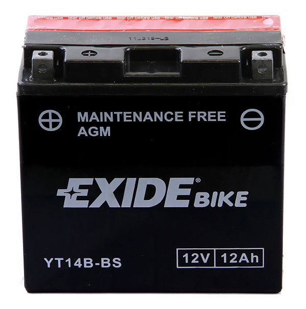 Акумулятор сухозаряджений AGM 12Ah 190A EXIDE ET14B-BS  YT14B-BS, фото 1