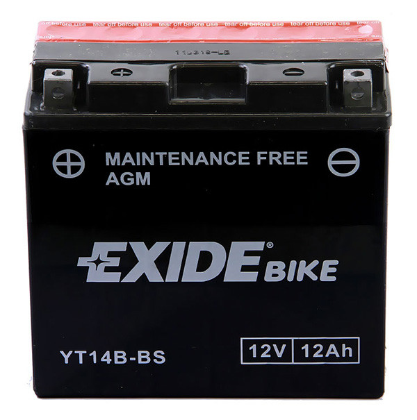 Аккумулятор сухозаряженный AGM 12Ah 190A EXIDE ET14B-BS = YT14B-BS - фото 1 - id-p571089713