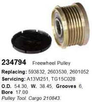 Шків інерційний генератор Peugeot Partner, Expert, 406, 806 новий