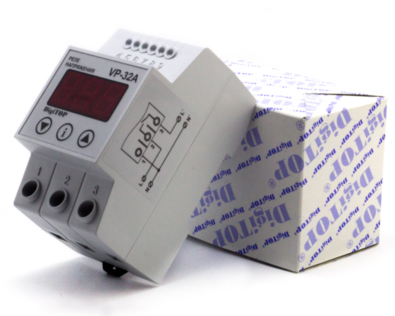 Реле напруги VP-protector 32A DIN DigiTOP, фото 1