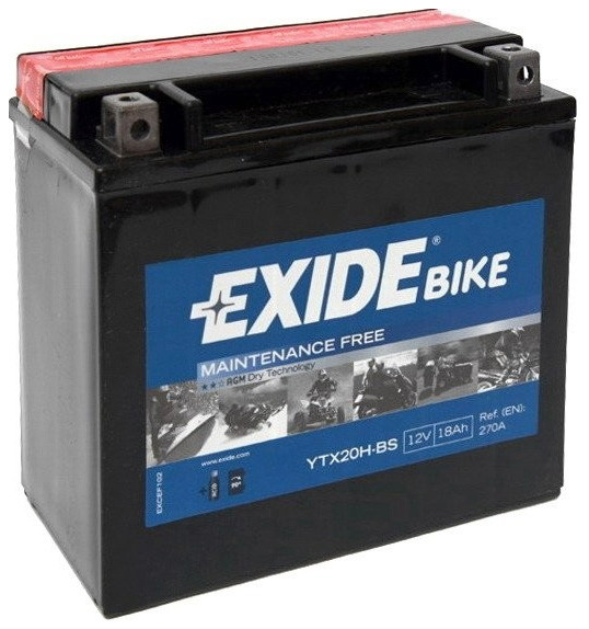 Аккумулятор сухозаряженный AGM 18Ah 270A EXIDE ETX20H-BS = YTX20H-BS - фото 1 - id-p571135207