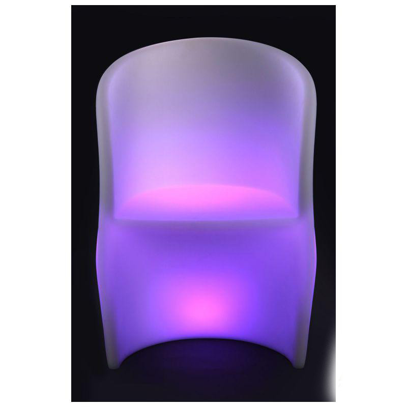 Дизайнерский необычный светящийся белый стул кресло Vader YXF-6081 со светодиодной декоративной LED подсветкой - фото 6 - id-p571140980