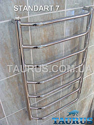 Широка сушарка для рушників н/ж Standart 7/750x500 від TAURUS. Виступаючі трапецією перемички d20