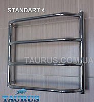Низкий компактный полотенцесушитель Standart 4/ 450х450 мм. Н/ж сталь. Трапеция перемычка d20