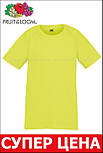 Футболка жовта дитяча спортивна (поліестер) Performance kids Fruit of the Loom, фото 6