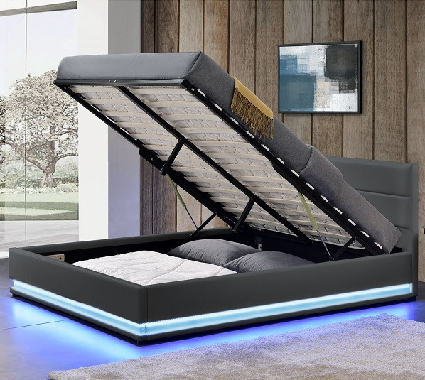 Ліжко з підіймальним механізмом TOU 180х200 см. з LED-підсвіткою